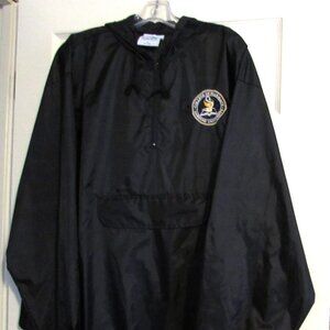 Vintage HARDING UNIVERSITY COLLEGE OF PHARMACY Hooded Black Windbreaker Size XL